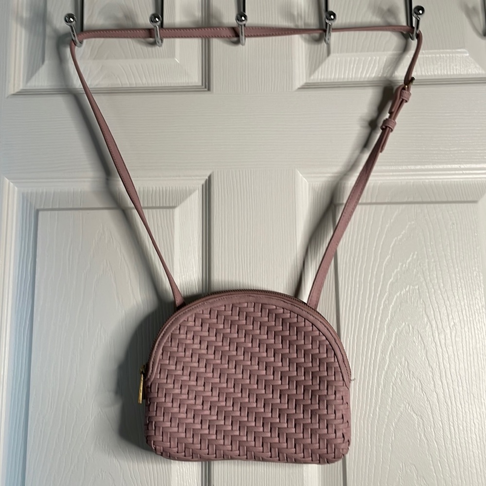 Anthropologie Pastel Half moon crossbody handbag